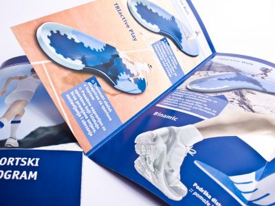 Design of flyers and promotional displays for Bauerfeind