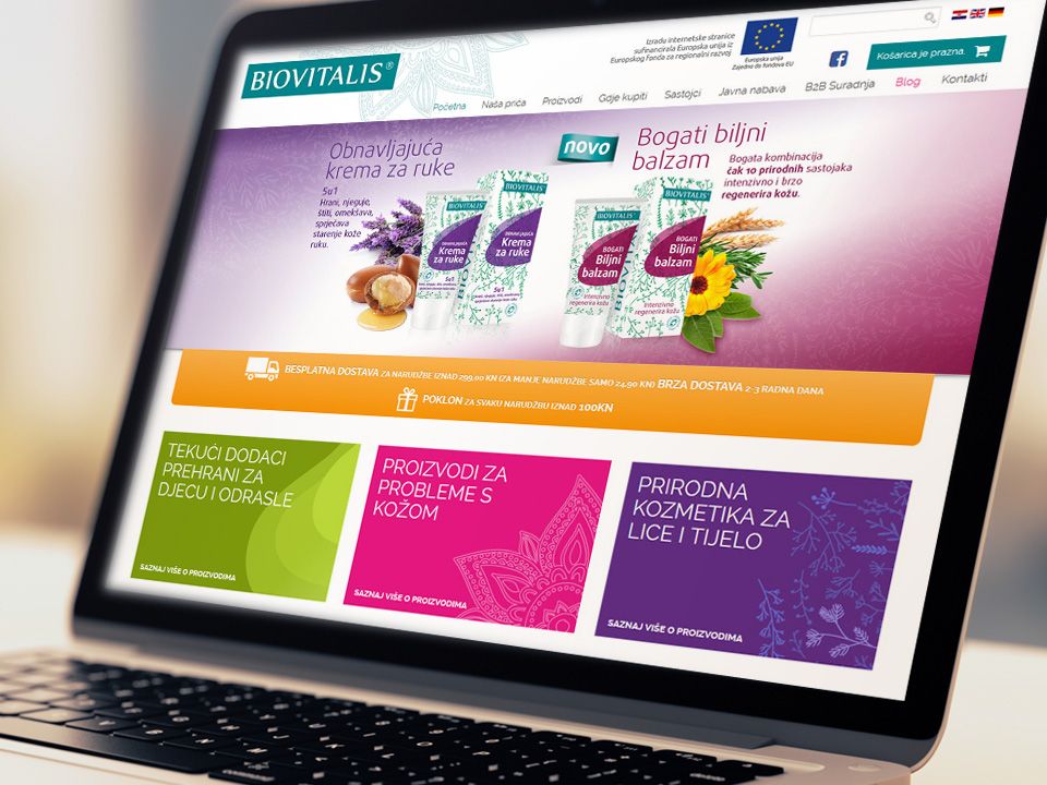 Web trgovina tvrtke Biovitalis