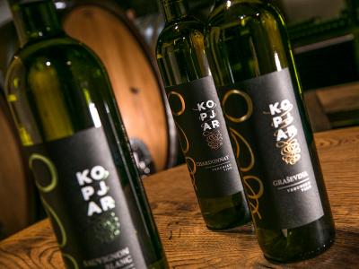 Wine bottles photography for Kopjar winery