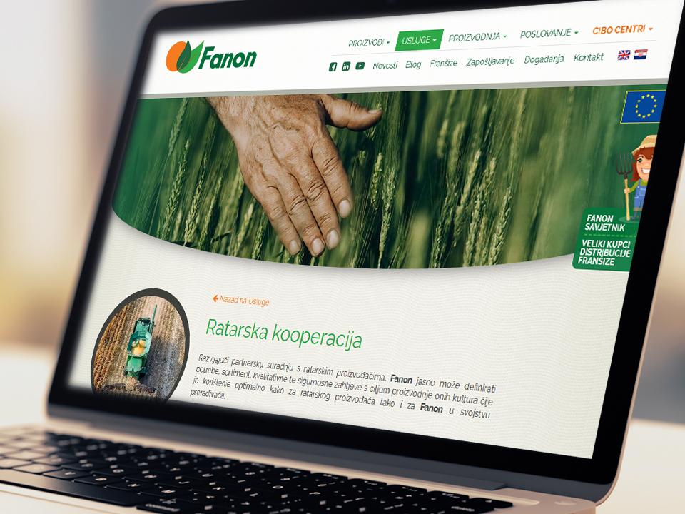 Web stranice tvrtke Fanon